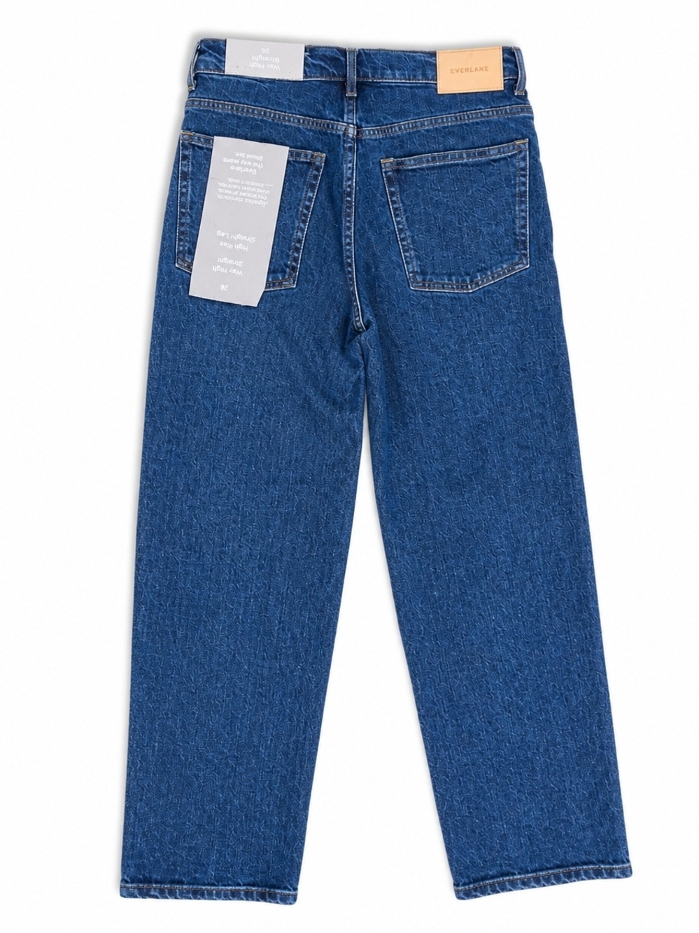 Everlane The Way-High Jean Highrise Straight Dark Indigo  Size 26 NWT - Picture 2 of 7